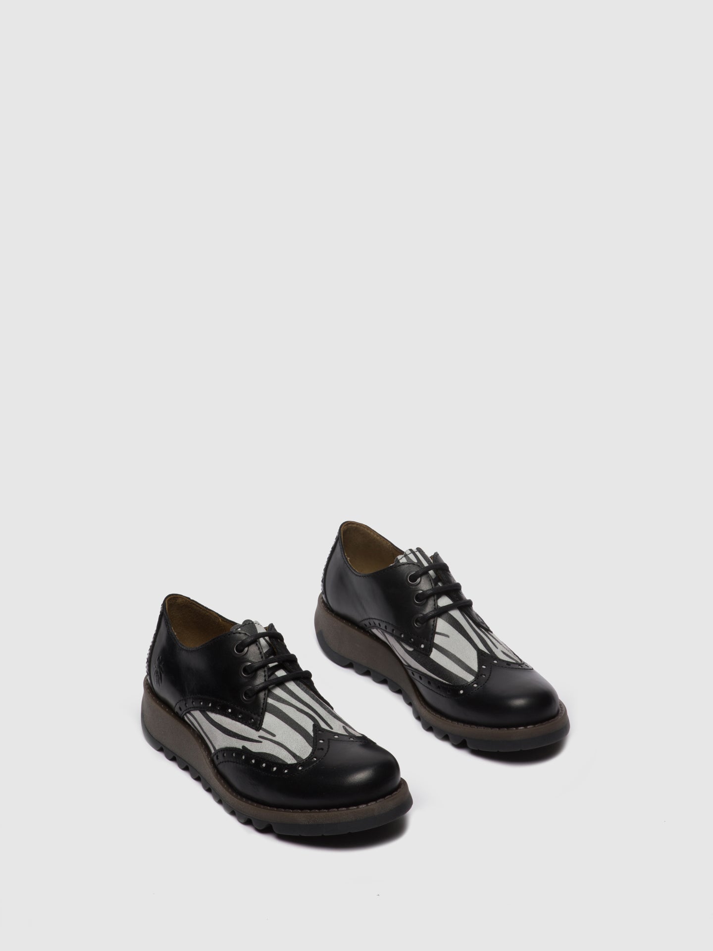 Fly London Sapatos Oxford SUME524FLY RUG/ZEBRA BLACK/OFFWHITE